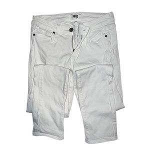 Like New Paige denim Skyline Skinny White Jeans Women’s Sz 27 length 32